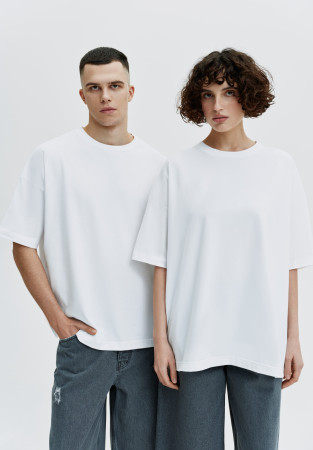 Футболка mega oversize unisex белая Футболка mega oversize unisex белая